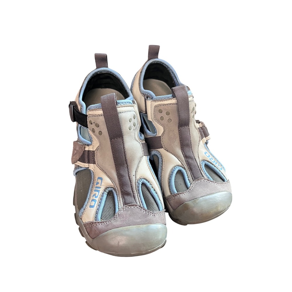 Giro Xen Cycling Sandals Gray Light Blue MTB Shoes Womens 6.5